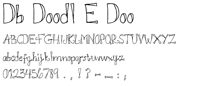 DB DOODL E DOO font